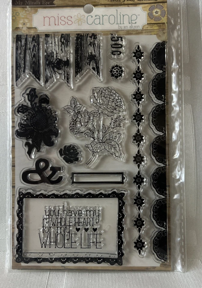 Lote 3 selos transparentes - Ms Sparkle & Co, My Mind’s Eye e quadros desconhecidos - Imagem 4 de 4