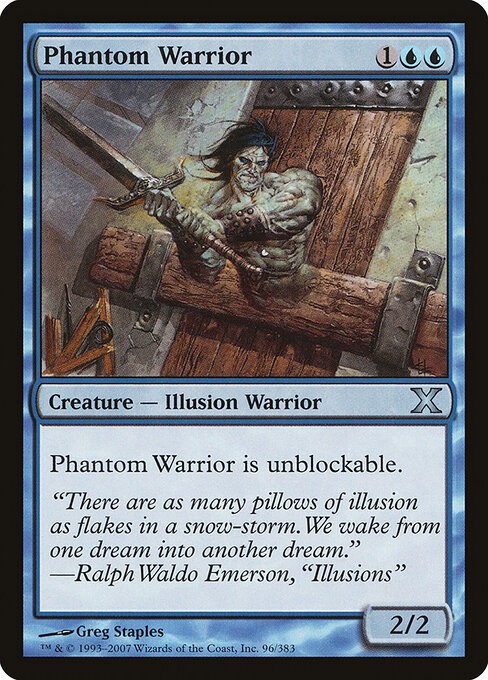 Phantom Warrior Foil Tenth Edition 96 NM MTG
