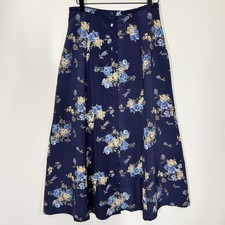 Vintage 90s Button Front Midi Skirt Size S Floral Grunge Boho Feminine Old Navy
