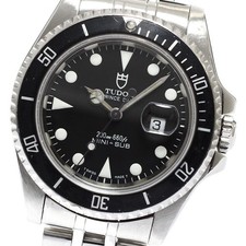 【junk】 Tudor Prince Date Mini Sub 73190 Automatic Black Dial SS Watch 33mm