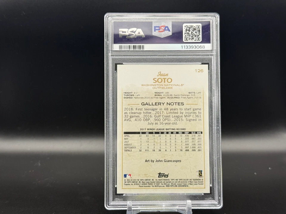 2018 Topps Gallery Juan Soto #126 RC Washington Nationals - Image 2 of 2