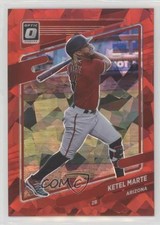 2021 Panini Donruss Optic Red Cracked Ice Prizm 7/7 Ketel Marte #137 2p7