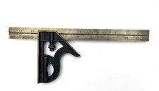 L.S.S. Co. Starrett 12" Combination Square Cast Iron Head  Ruler 4R GRAD Vintage