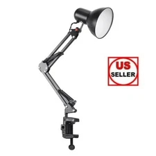 Lamp Desk Architect Arm Swing Adjustable Light Table Task Clamp Black Metal