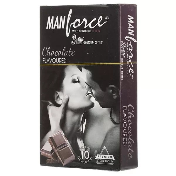 Manforce Chocolate Flavoured 3 in 1 Ribbed | Contour