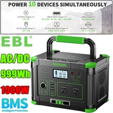 1000W/999Wh Portable Power Station Solar Generator Outdoor Camping Power Sup⁣ply