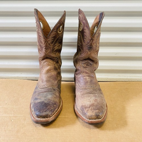 Ariat Heritage Roughstock 34824 Brown Leather Western Boots Shoes Men 11.5D - Afbeelding 4 van 17