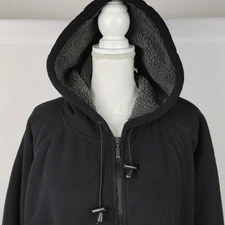 Dickies Winter Heavy Hooded Sweatshirt Zip Up Jacket Men's 4XL Black