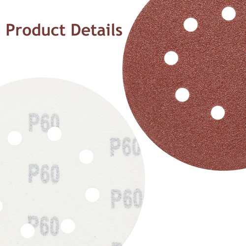 50 Stück 5 Zoll Schleifscheibe, Haken Schleifpapier, Gold für Exzenterschleifer - Bild 5 von 11