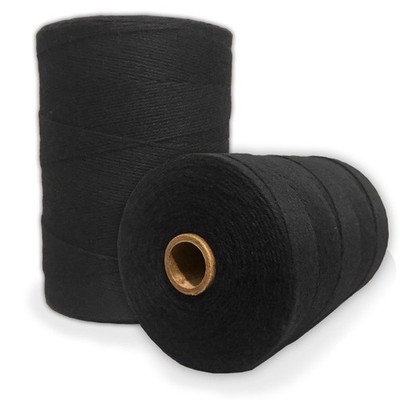 Durable Loom Warp Thread (Black), One Spool, 8/4 Warp Yarn (800 Yards), Perfect
