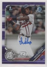 2019 Bowman Chrome Prospect Purple Refractor 209/250 Isranel Wilson Auto 4al