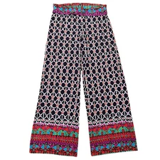 Trina Turk Pants Small Wide Leg Stretch Flowy Lightweight Geometric Print Boho