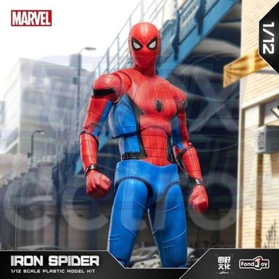 FondJoy 15cm Spider Man Classic Red and Blue Battle Dress Marvel Model Doll Toy