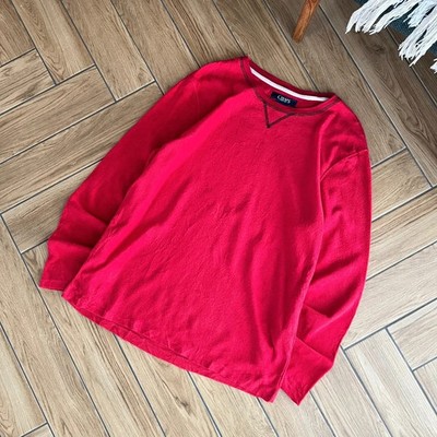 Chaps Vintage Fleece Crewneck Retro 90s Unisex Streetwear Rot, L