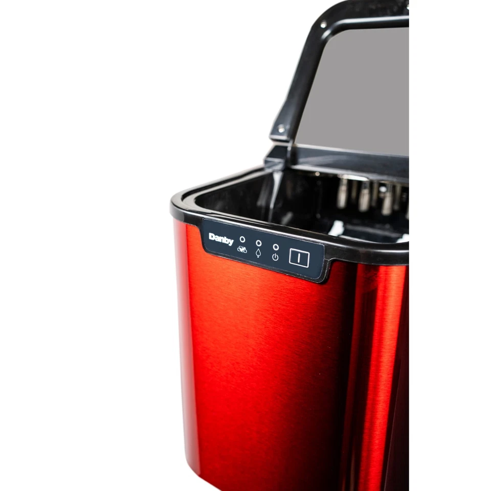 Danby Ice Maker DIM2500RDBElectric Automatic 25 LBS Countertop Red - Image 4 of 4
