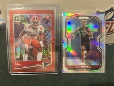 Panini 2020 Donruss Optic & Prizm A.J. Terrell Rookie Atlanta Falcons 2 Card Lot