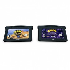 Crash Nitro Kart & Crash Bandicoot Purple Nintendo Game Boy Advance GBA Lot USA