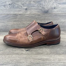 Cole Haan Mens Brown Leather Double Monk Strap Dress Shoes Size 10 M C25399