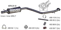 Ernst MittelschalldäMpfer 670210 FüR Mazda Cr CR19 Crew