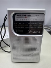 Vondior Pocket Radio - Emergency NOAA/AM/FM Battery Operated Portable Radio