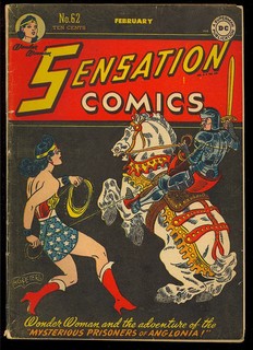 Sensation Comics #62 Nice Unrestored Golden Age Wonder Woman DC Comic 1947 VG