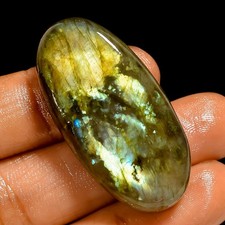 71.5 Ct Natural Labradorite Oval Cabochon Loose Gemstone For Jewelry 40X20X9 mm