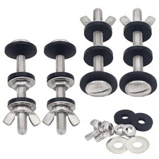 8 PCS Stainless Steel Toilet Tank To Bowl Bolts Repair Kit 5/16x3.15 Inch