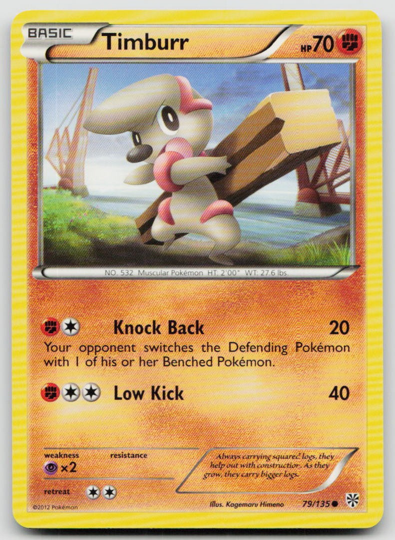LP Timburr 79/135 Common Plasma Storm Pokemon