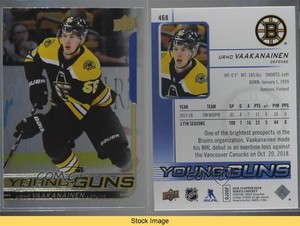 2018-19 Upper Deck Young Guns Silver Foil Urho Vaakanainen #468 Rookie RC