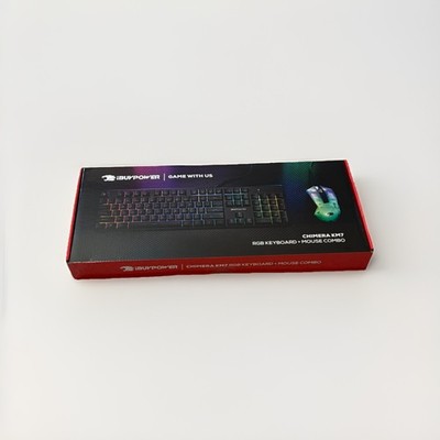 iBuyPower Chimera KM7 Gaming RGB Wired Keyboard Mouse Combo 6800 DPI QWERTY