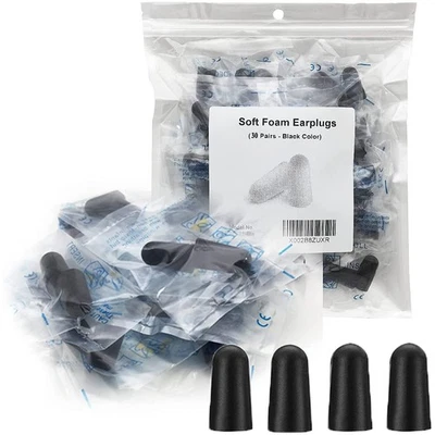 Lot de 30 paires de bouchons d'oreille en mousse ultra souple - Photo 1/4