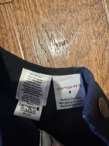 Carhartt Bibs Youth Size 8 Black Insulated Coveralls - Picture 3 of 4