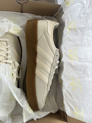 Adidas Originals Men's CLOT By Edison Chen Crew White Gazelle Crepe Shoes JR5410