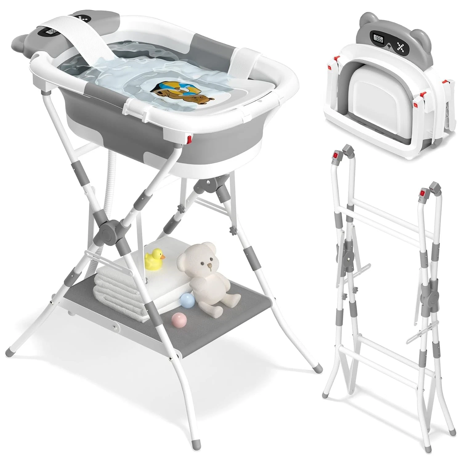 Foldable Baby Bathtub with Stand Gray AVIDOR 2 in 1
Opens in a new window or tab