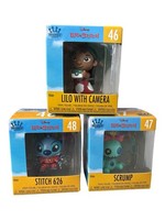 Funko Minis 46, 47 & 48 Disney Lilo & Stitch /Lilo Mit Kamera, Stitch 626 Scrump