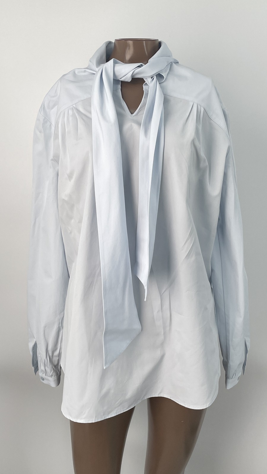 TWP Womens Shirt Plein Air/Light Blue Size XS/S Never Look Back Long-Sleeve
