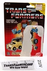 Outback Card Backer Mini Vehicles 1986 Vintage Hasbro G1 Transformers