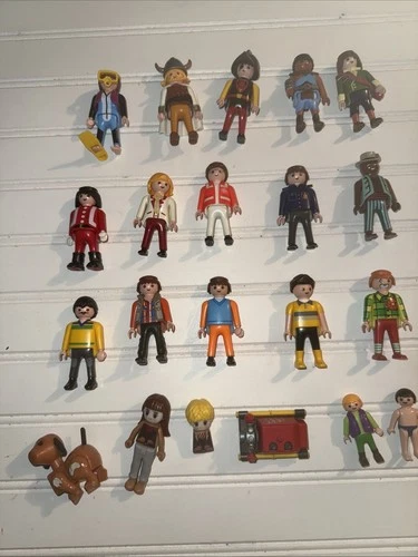Vintage Playmobil Lot. Figures And Parts Viking Warrior Santa clown  Scuba Kids