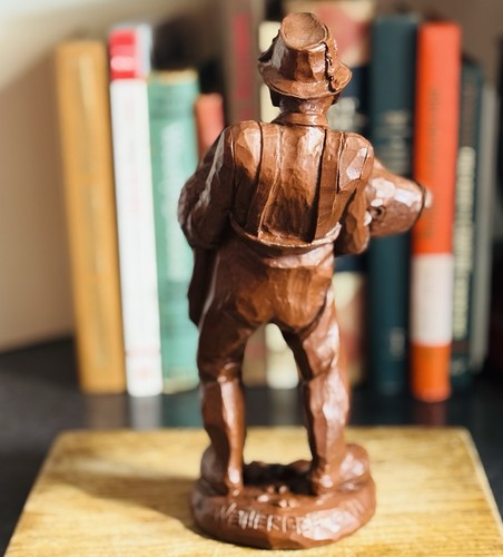 Vintage 1993 handgeschnitzte hölzerne Fischer Statue Wetherbee rote Mühle Maritim USA - Bild 5 von 6
