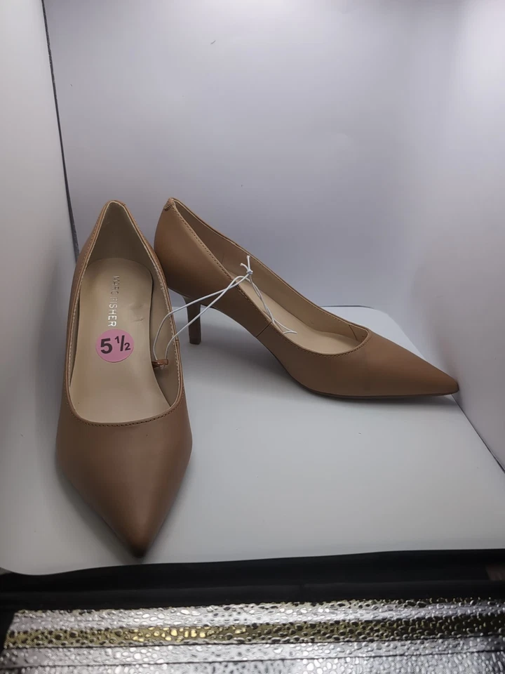 Zapatos Marc Fisher Mujer 5.5 Imitación Cuero 2.5" Tacones Nude Foto 2 de 4