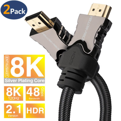 Fiber Optic HDMI Cable 2.1 - 10K 8K@120Hz HDR, ARC, HDCP2.2, 3D 48Gbps Ethernet