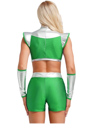 Damen Sets Shorts Kostüm Festival Outfit Außen Alien Raum Frauen Cosplay Party - Bild 41 von 51
