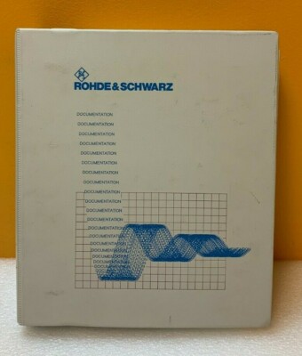 Rohde & Schwarz Test Receiver Operating Manual. 