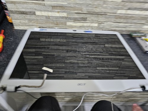 J1908 Acer Aspire 7720-6528 17"" WXGA LAPTOP LCD BILDSCHIRM Scharniere Blende Deckel Baugruppe