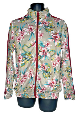 Young & Reckless Y&R Floral Dragon Print Full Zip Track Jacket Men's Size Medium