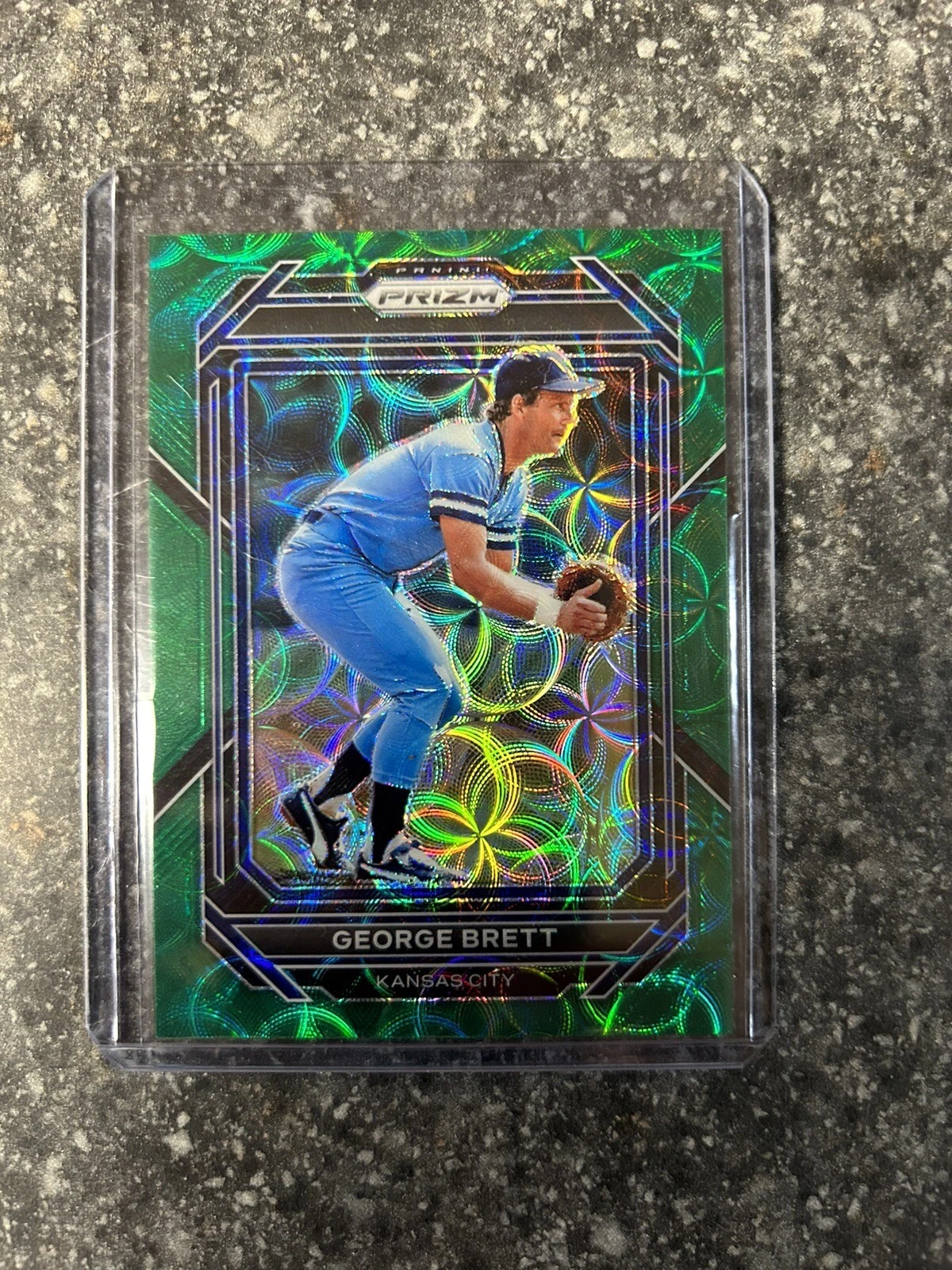 2023 Panini Prizm Green Scope Prizm /75 George Brett #81 HOF