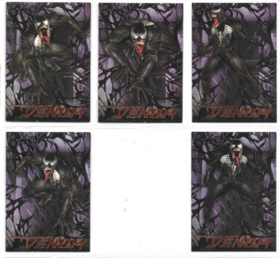 Spiderman 3 Movie - Complete 5-card Venom Chase Set V1-V5 - NM 2007