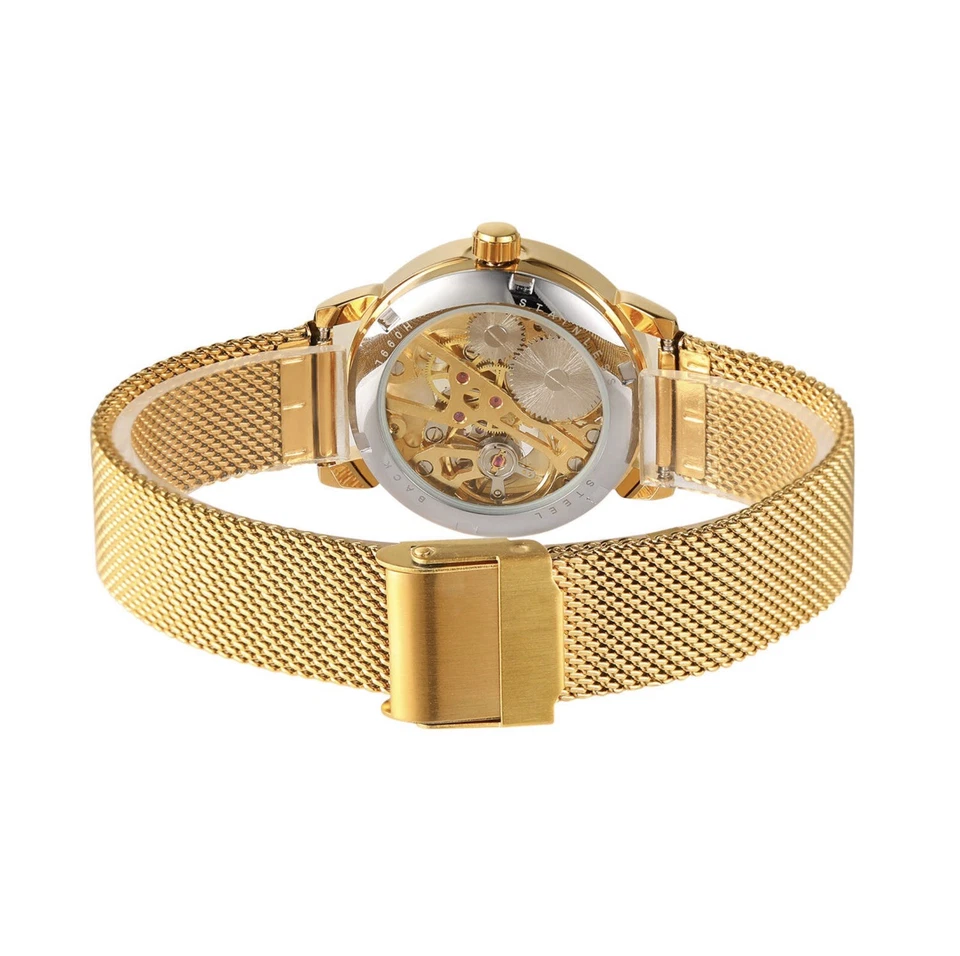 Forsining Mujer Automático Transparente Esqueleto Lujo Reloj Malla Banda Idea de Regalo Foto 2 de 4