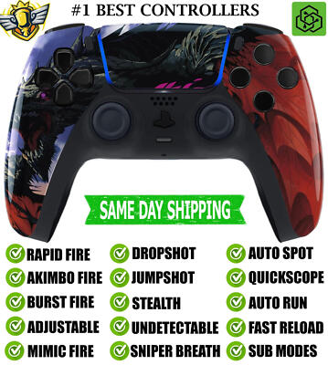 Roaring Dragon Silent Modz Rapid Fire Mod Wireless Modded Controller for  PS5