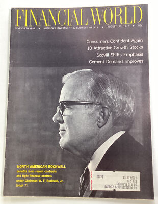 Financial World Magazine Vtg 1972 Rare Ads Rockwell Westinghouse Family Dollar